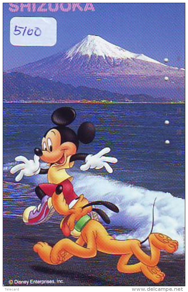 Télécarte Japon * 110-178075 * MICKEY (5100)  SHIZUOKA * Voyage N° 9 * Japan Phonecard TELEFONKARTE PLUTO - Disney