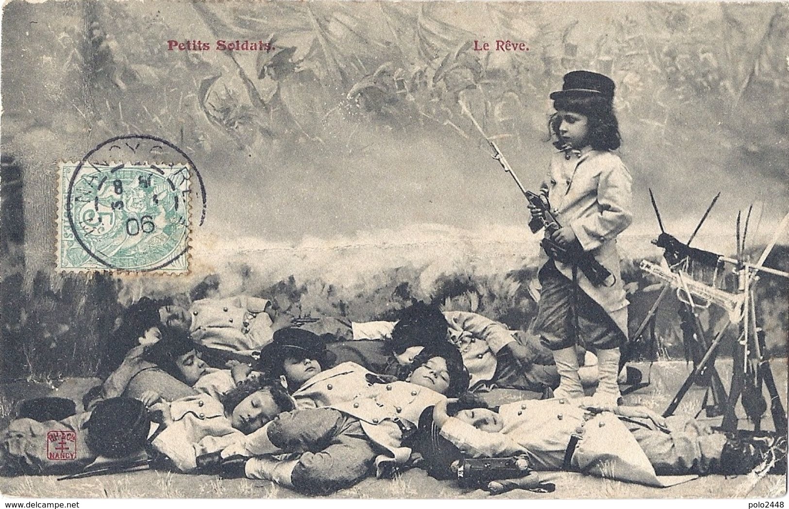 CPA - Lot De 3 Cartes - Petits Soldats - En Marche , Le Rêve , Aux Manoeuvres - Collections, Lots & Series