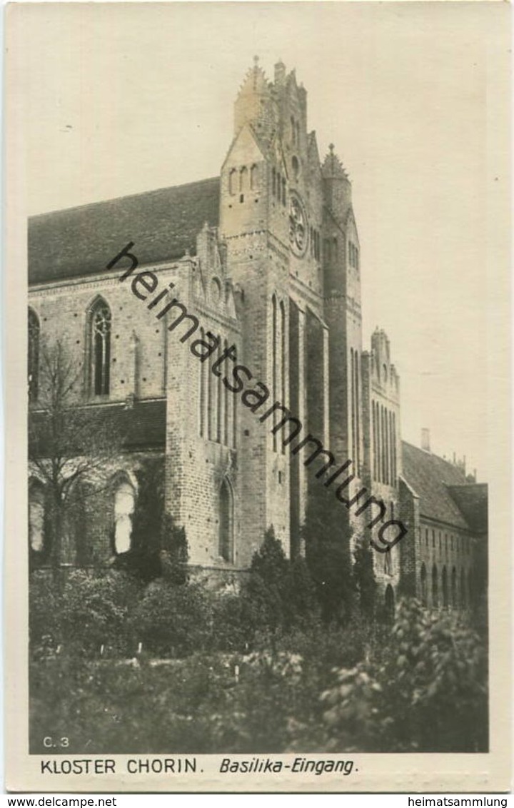 Koster Chorin - Basilika Eingang - Foto-AK 30er Jahre - Verlag Ludwig Walter Berlin - Chorin