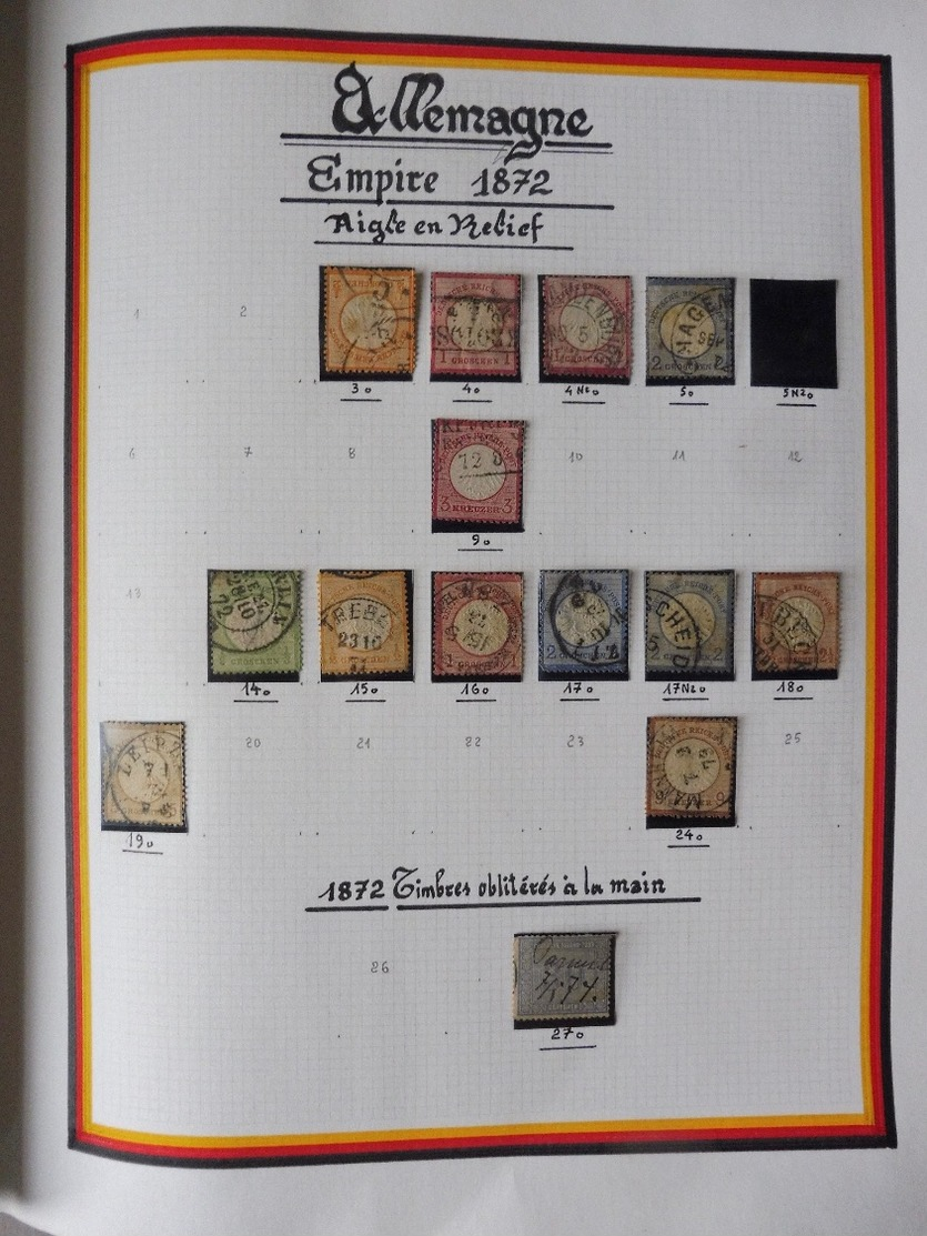 #  Vente FLASH Collection PRIX Départ 10 Euros !!!! Collection De Timbres Allemagne Bade Sarr...HIGH CV 450 Photos - Collections (en Albums)