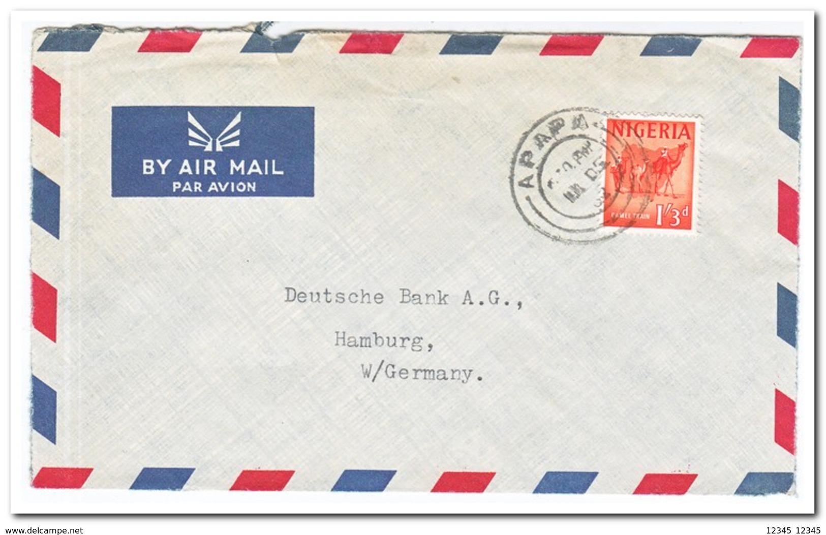 Nigeria 1961, Send To Hamburg, Germany - Nigeria (1961-...)