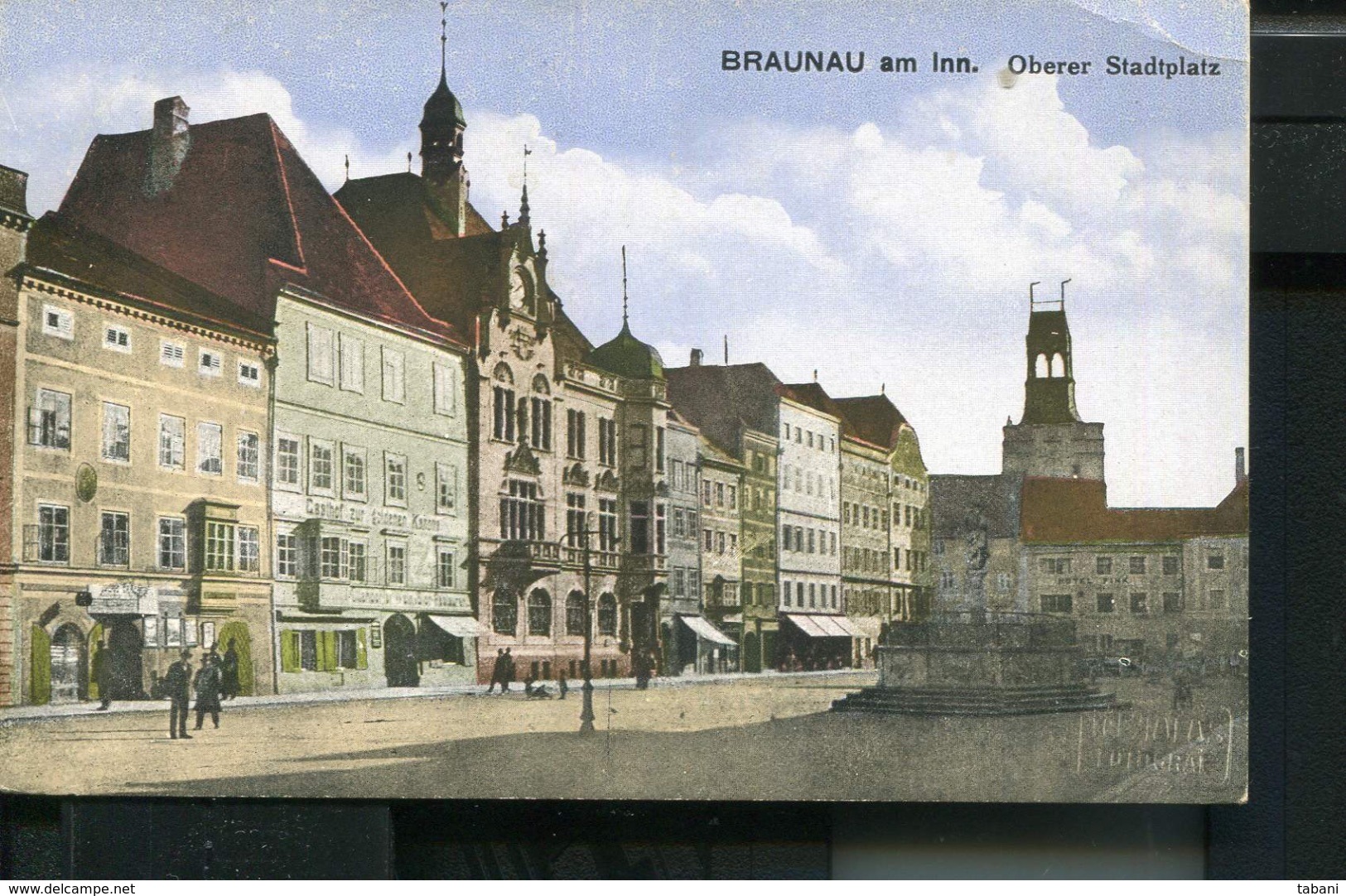 AUSTRIA BRANAU AM INN 1927 OLD POSTCARD - Braunau