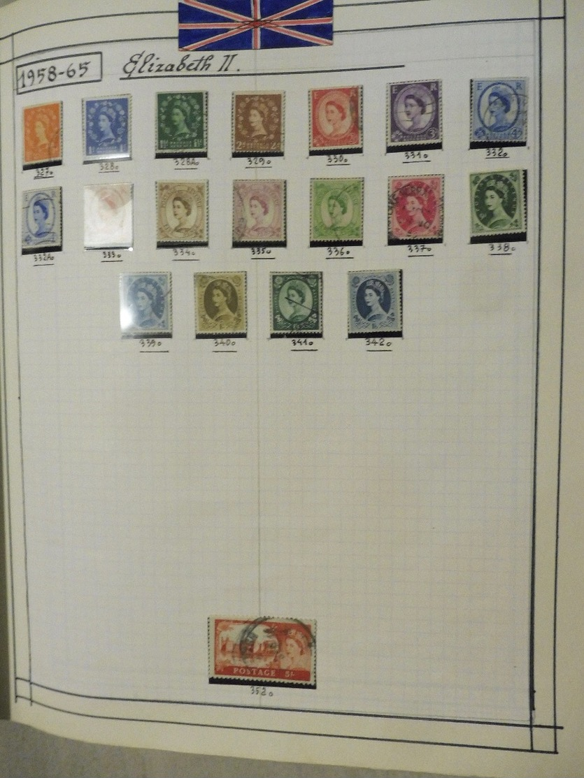 #  Vente FLASH Collection PRIX départ 10 euros !!!!  collection timbres GREAT BRITAIN Angleterre Colonies 214 photos