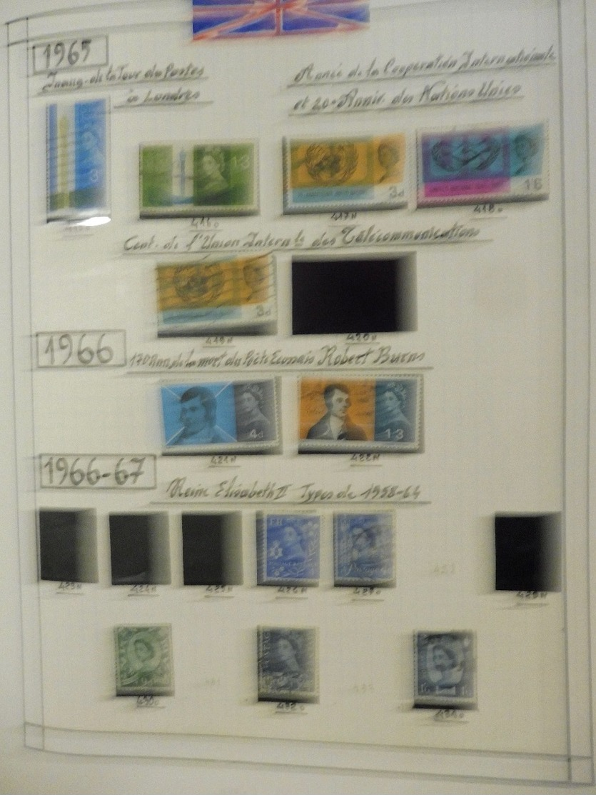 #  Vente FLASH Collection PRIX départ 10 euros !!!!  collection timbres GREAT BRITAIN Angleterre Colonies 214 photos