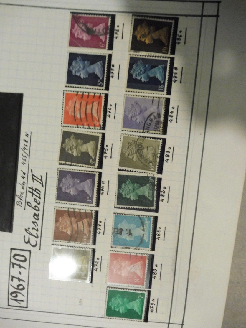 #  Vente FLASH Collection PRIX départ 10 euros !!!!  collection timbres GREAT BRITAIN Angleterre Colonies 214 photos