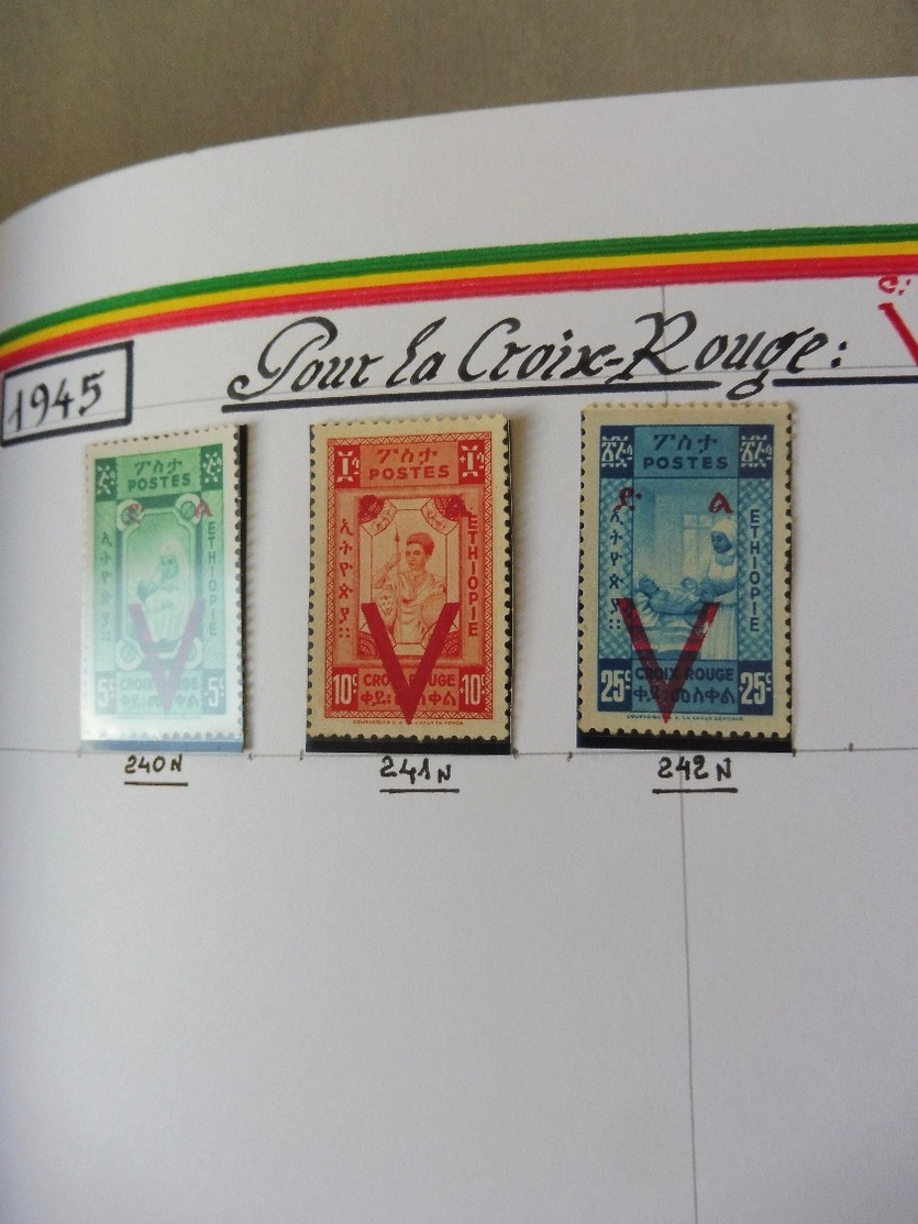 #  Vente spéciale n°2 - 100% Collection  ! n° 32 / 50  collection timbres Djibouti Suez Érythrée Ethiopie 56 photos