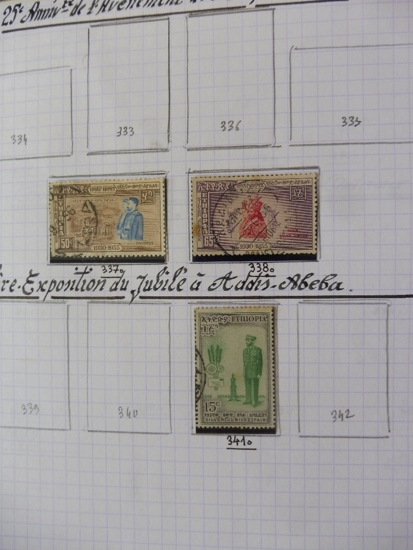 #  Vente spéciale n°2 - 100% Collection  ! n° 32 / 50  collection timbres Djibouti Suez Érythrée Ethiopie 56 photos