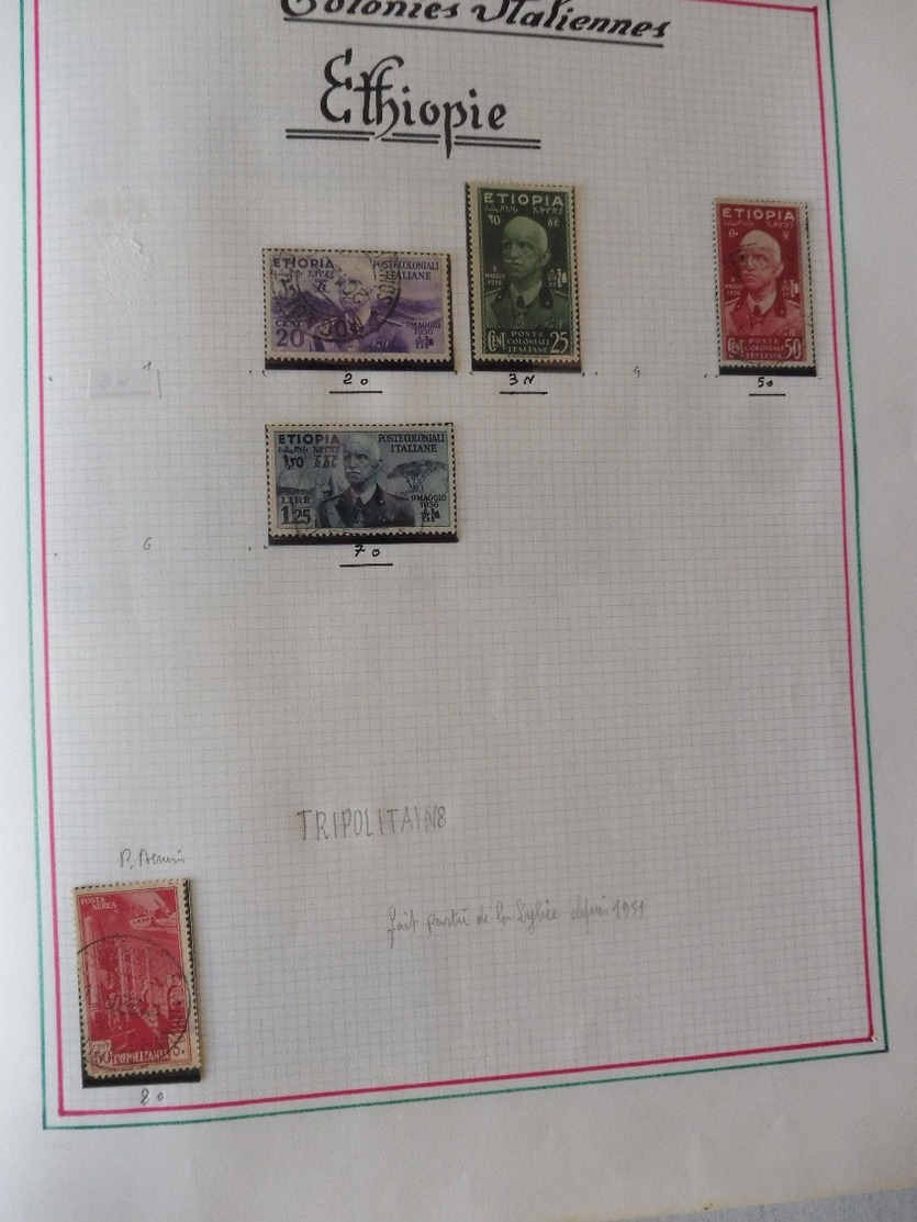 #  Vente spéciale n°2 - 100% Collection  ! n° 32 / 50  collection timbres Djibouti Suez Érythrée Ethiopie 56 photos