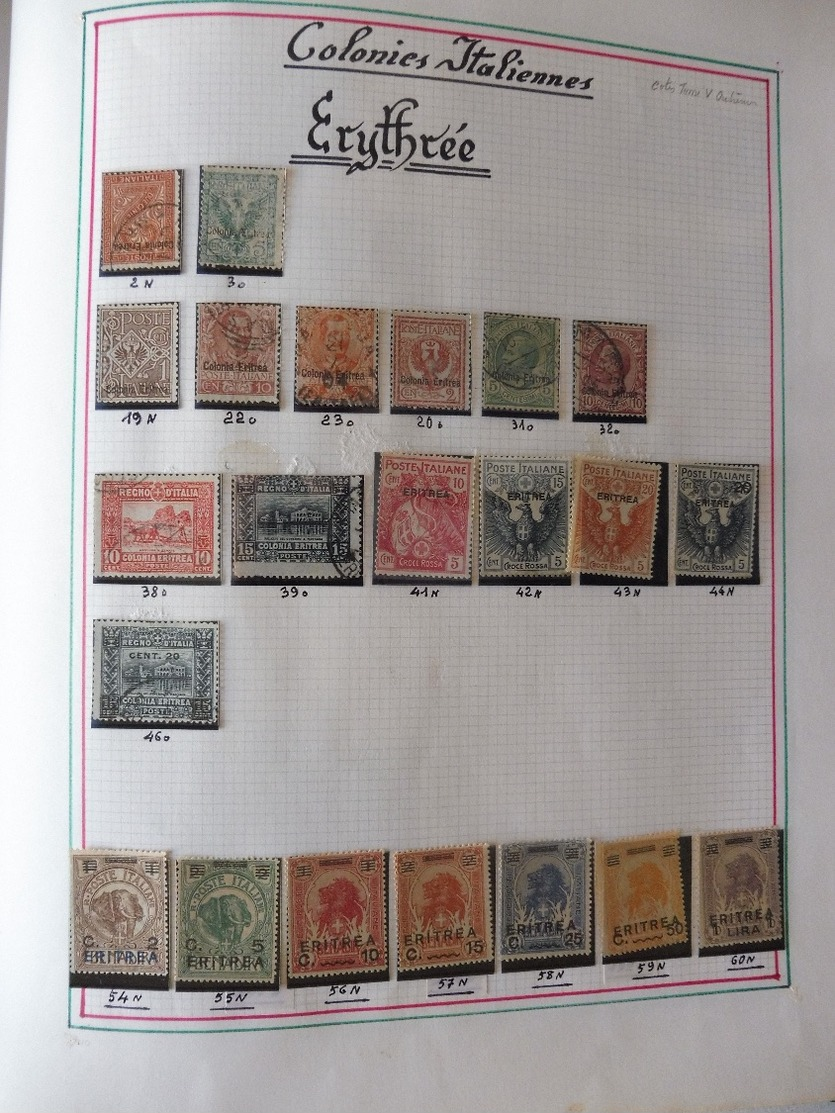 #  Vente spéciale n°2 - 100% Collection  ! n° 32 / 50  collection timbres Djibouti Suez Érythrée Ethiopie 56 photos