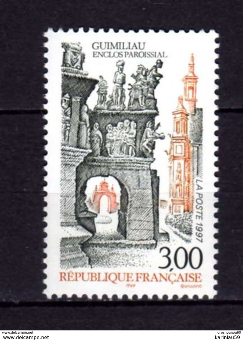 TIMBRE France  N 3080 NEUF ** LUXE DE 1997 Guimiliau Enclos Paroissial - Unused Stamps