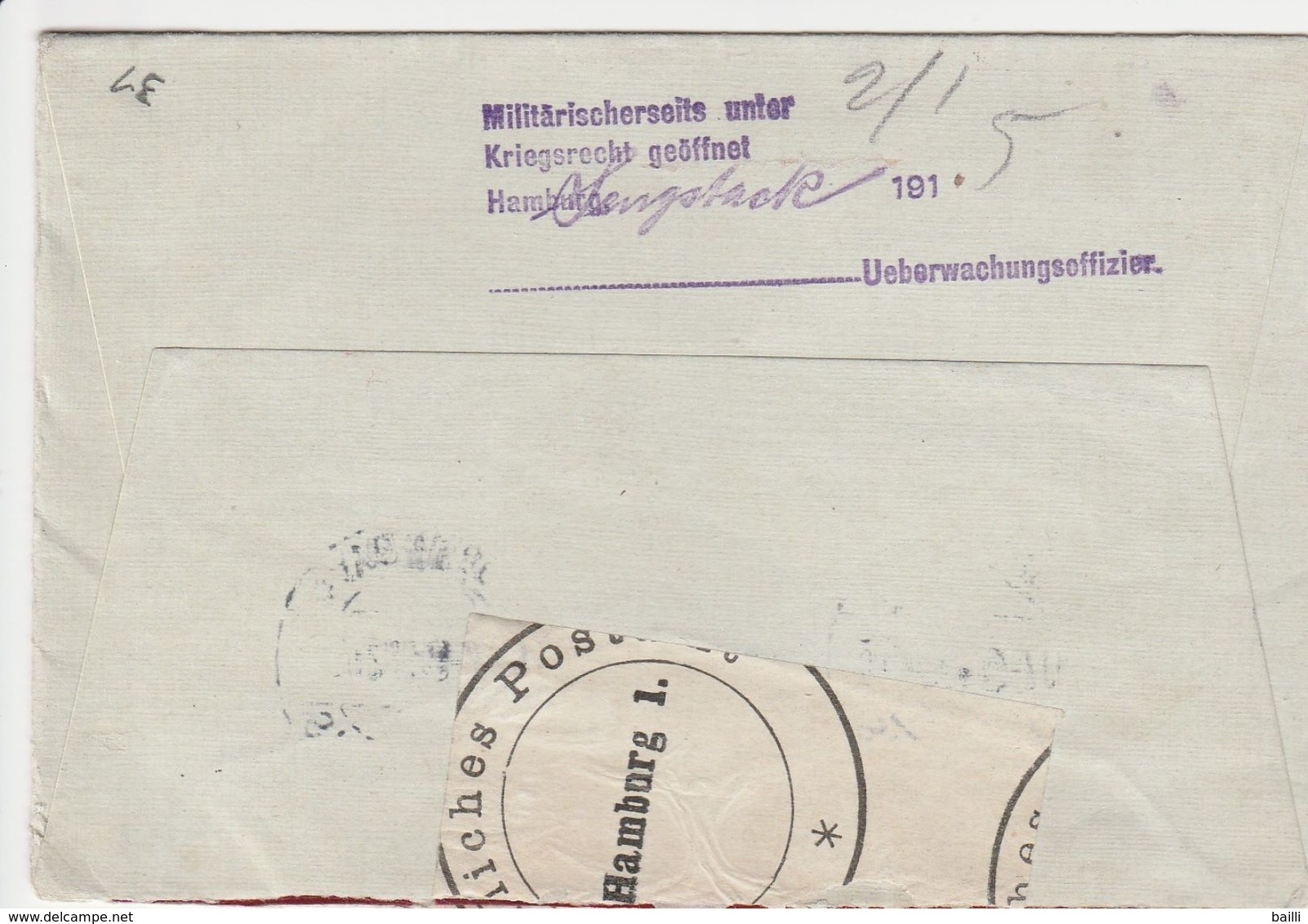 Suède Lettre Censurée Pour L'Allemagne 1914 - 1910-1920 Gustaf V