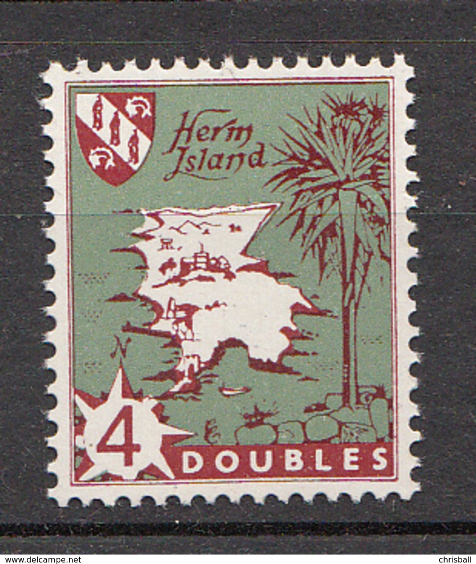 Herm Island  (Guernsey) -1960 4doubles (Maroon & Green). - Unmounted Mint NHM - Guernsey