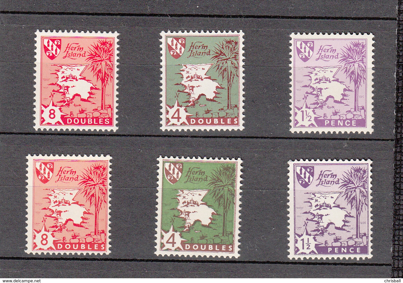 Herm Island  (Guernsey) -1968 8doubles Redrawn Smaller 8. - Unmounted Mint NHM - Guernsey