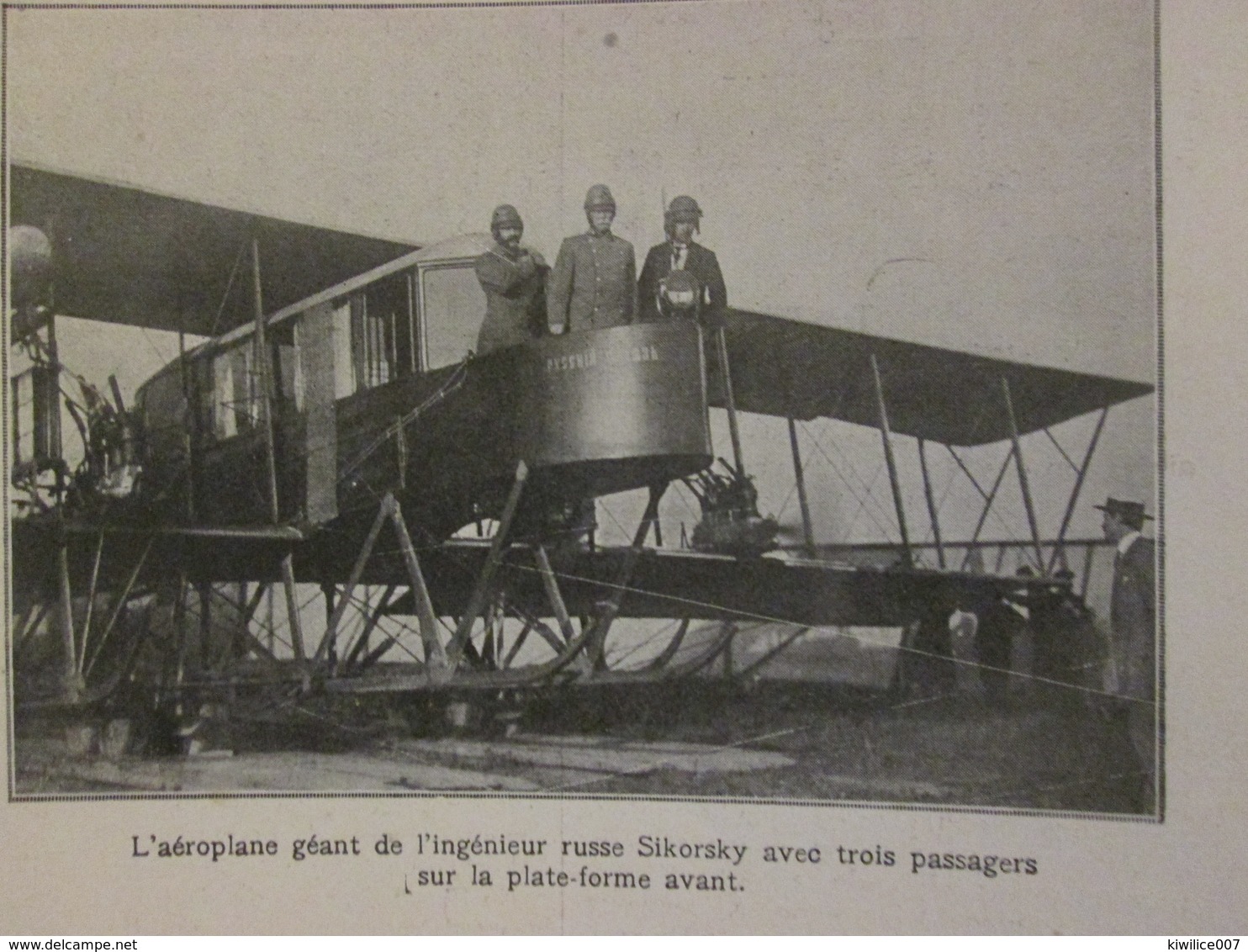 1913  L Aéroplane Géant   Russe  SIKORSKY  Aviation Avion  Aviateur - Non Classés