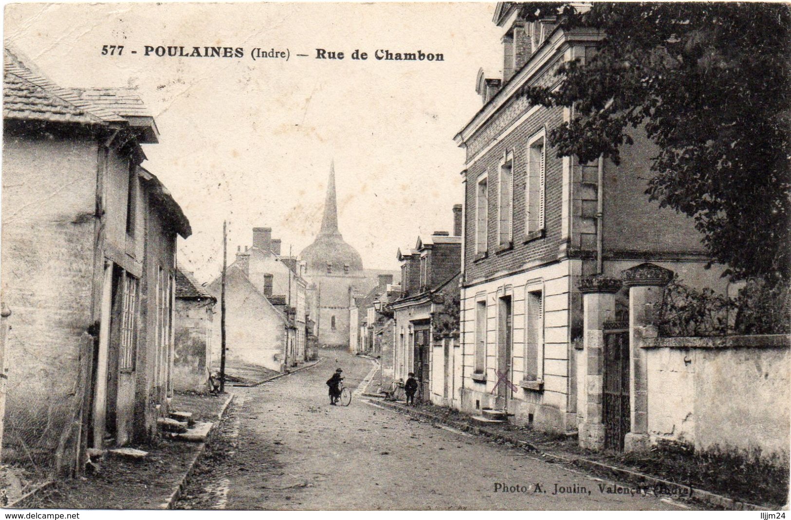- POULAINES -1925- Rue De Chambon - Autres & Non Classés
