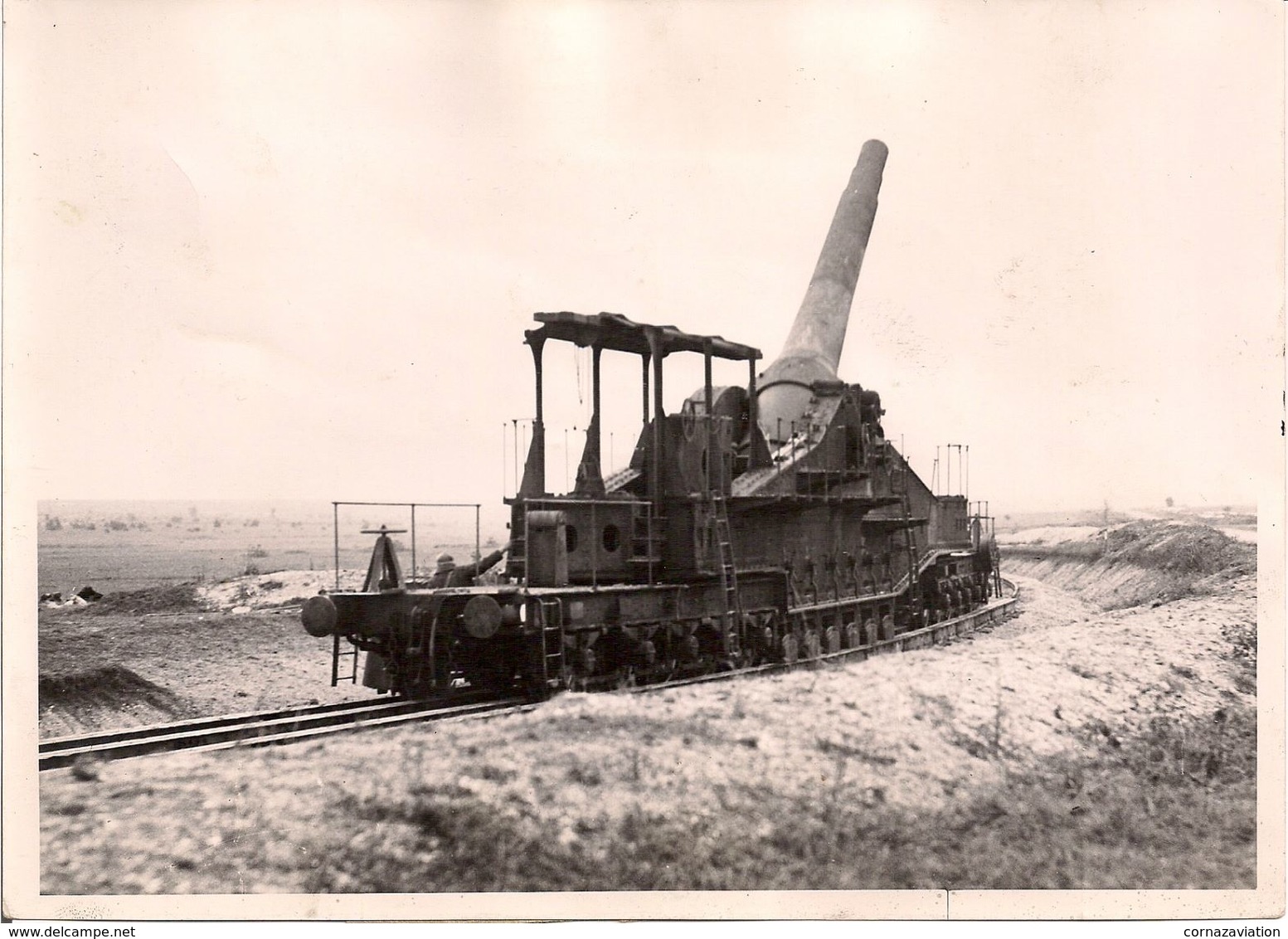 Canon De 320 Mm Sur Rail En France - 1940 - Guerre, Militaire