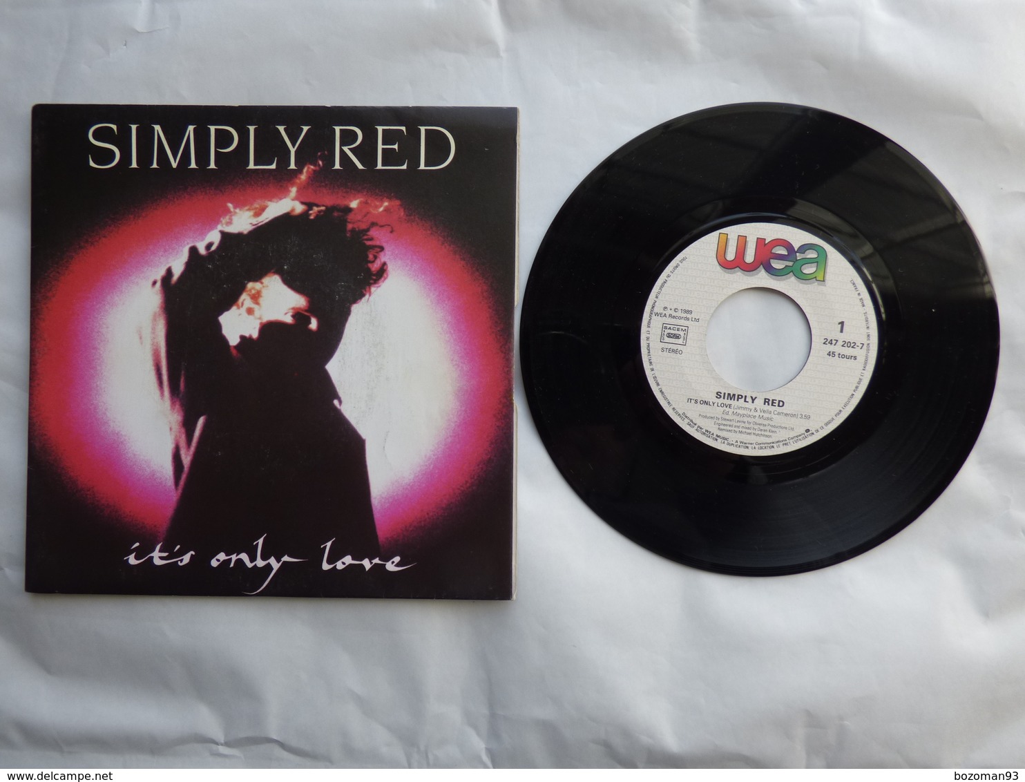 EP 45 T  SIMPLY RED WEA 2472027  IT'S ONLY LOVE - Disco, Pop