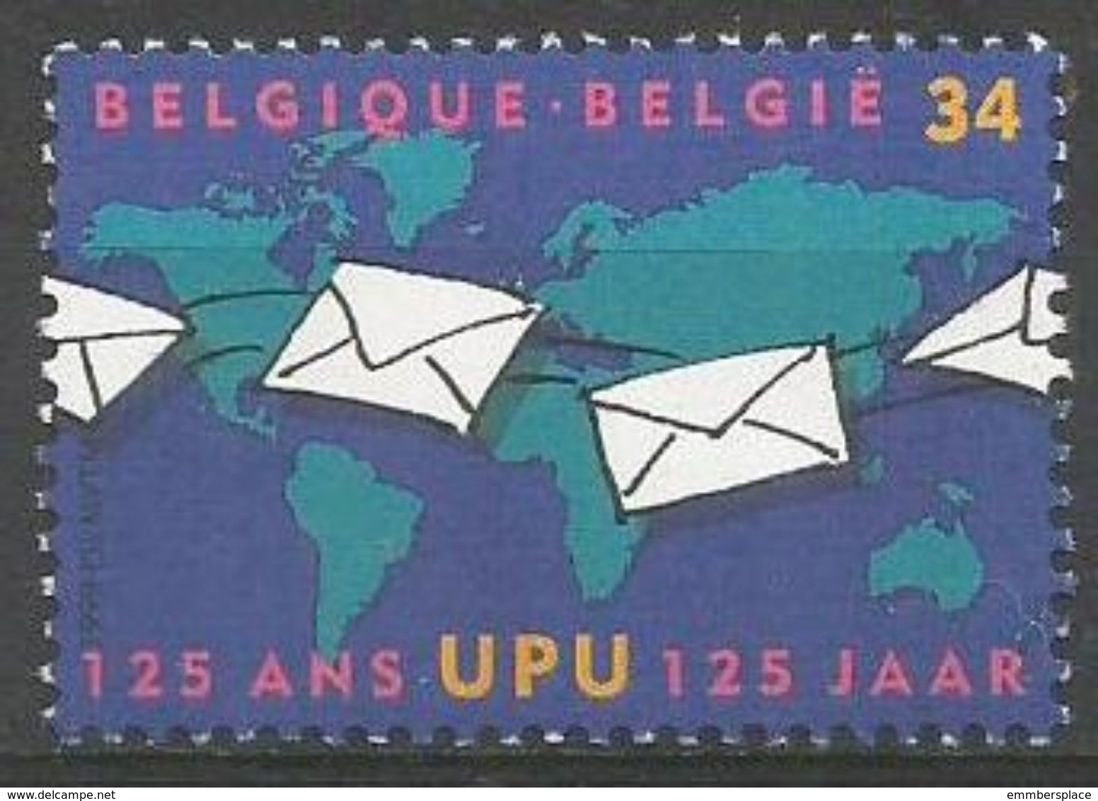 Belgium - 1999 UPU Anniversary MNH **    Sc 1733 - Unused Stamps