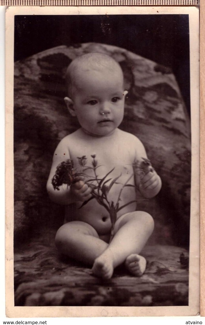 ANTIQUE-Vintage-Baby-Child-Photograph-REAL-PHOTO - Photographie