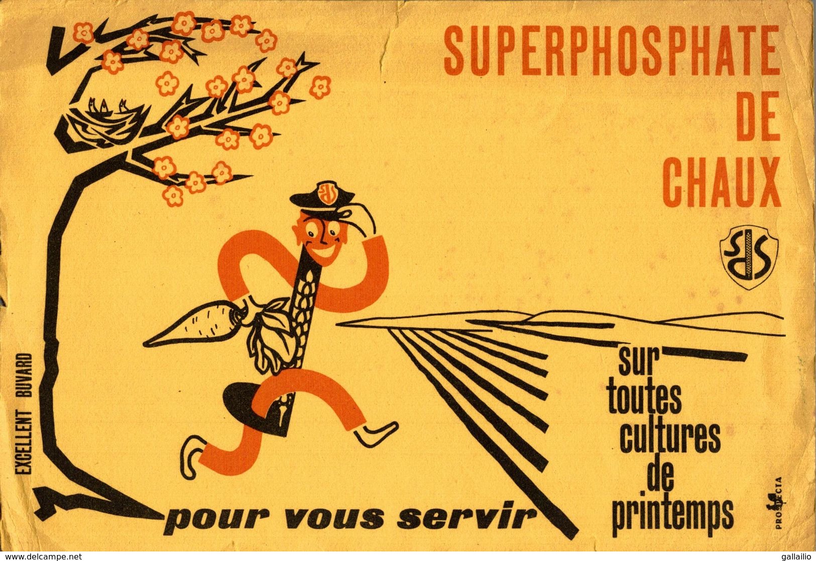 BUVARD  SUPERPHOSPHATE DE CHAUX - Agriculture