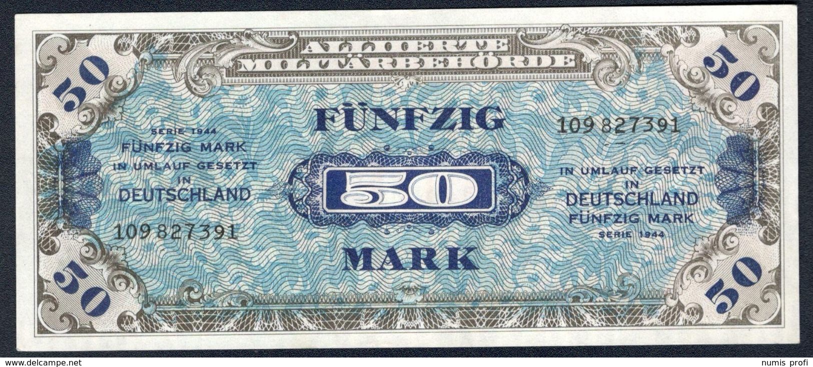 Germany , Allies Occupation - 50 Mark 1944 - P196 - 50 Mark