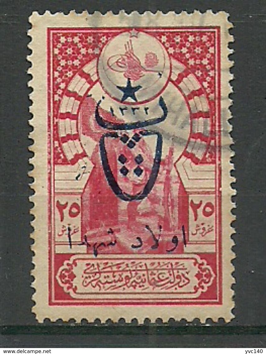 Turkey; 1917 Overprinted War Issue Stamp 25 K. - Oblitérés