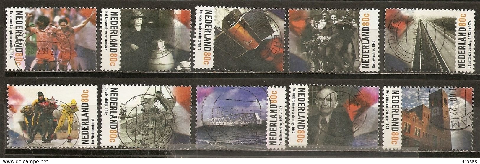 Pays-Bas Netherlands 1999 Millenium Set Complete Obl Super BARGAIN - Used Stamps