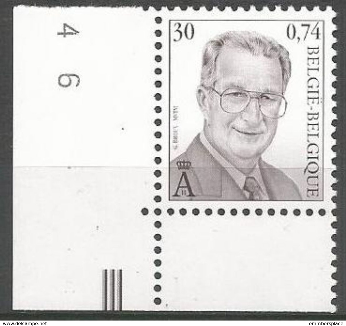 Belgium - 2000 King Albert II MNH **    Sc 1758 - Unused Stamps