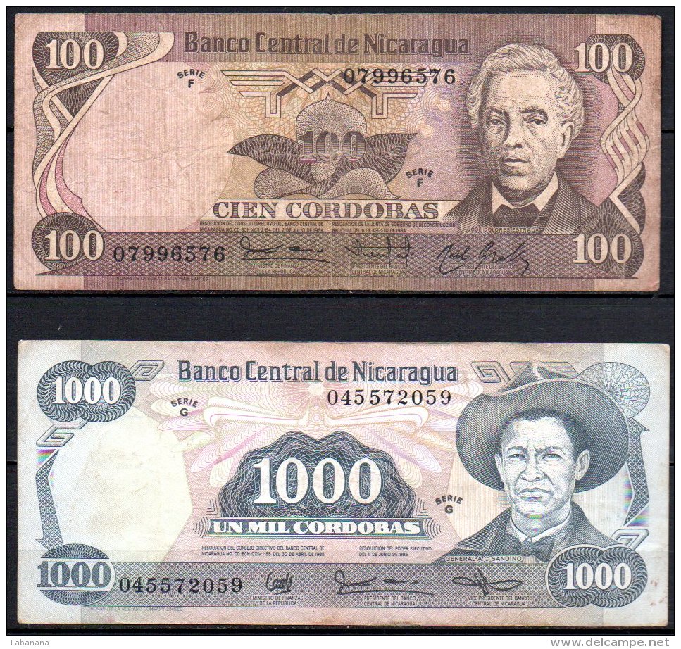 329-Nicaragua Lot De 5 Billets - Nicaragua