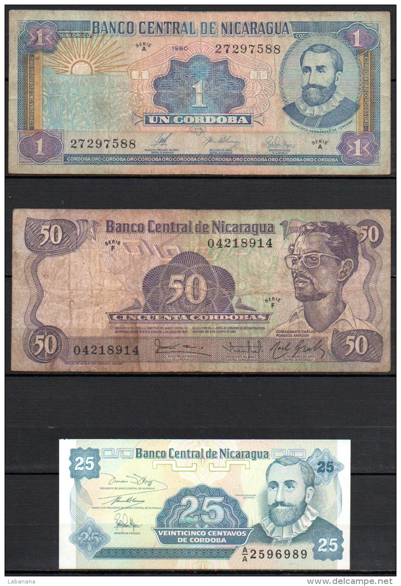 329-Nicaragua Lot De 5 Billets - Nicaragua