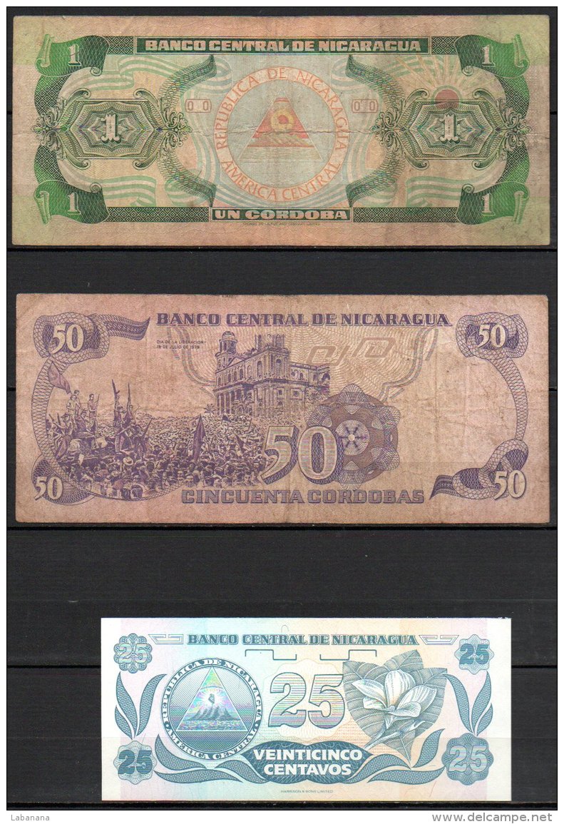 329-Nicaragua Lot De 5 Billets - Nicaragua