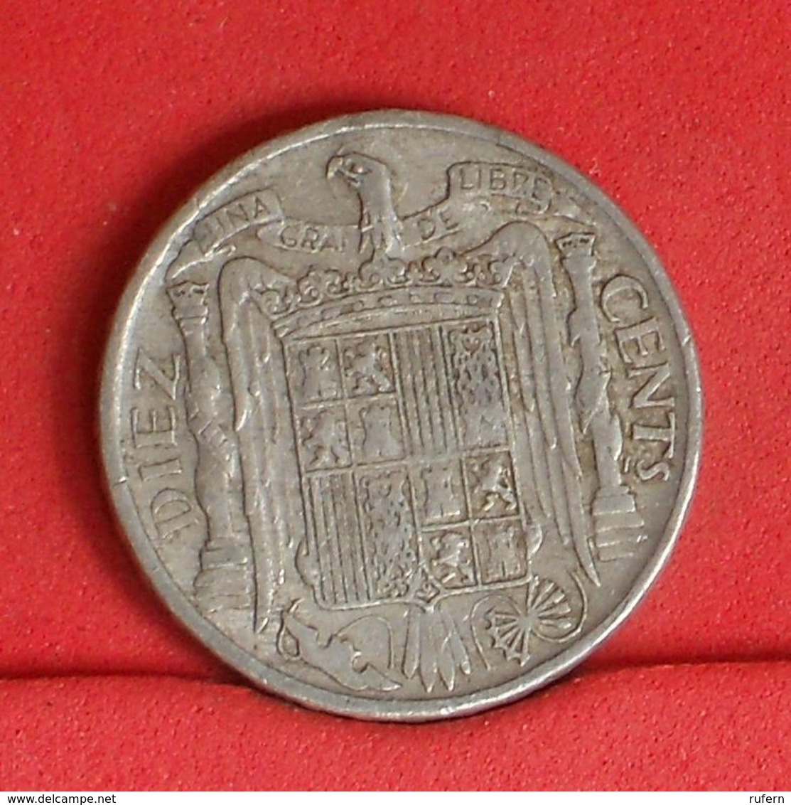 SPAIN 10 CENTIMOS 1953 -    KM# 766 - (Nº19900) - 10 Centimos