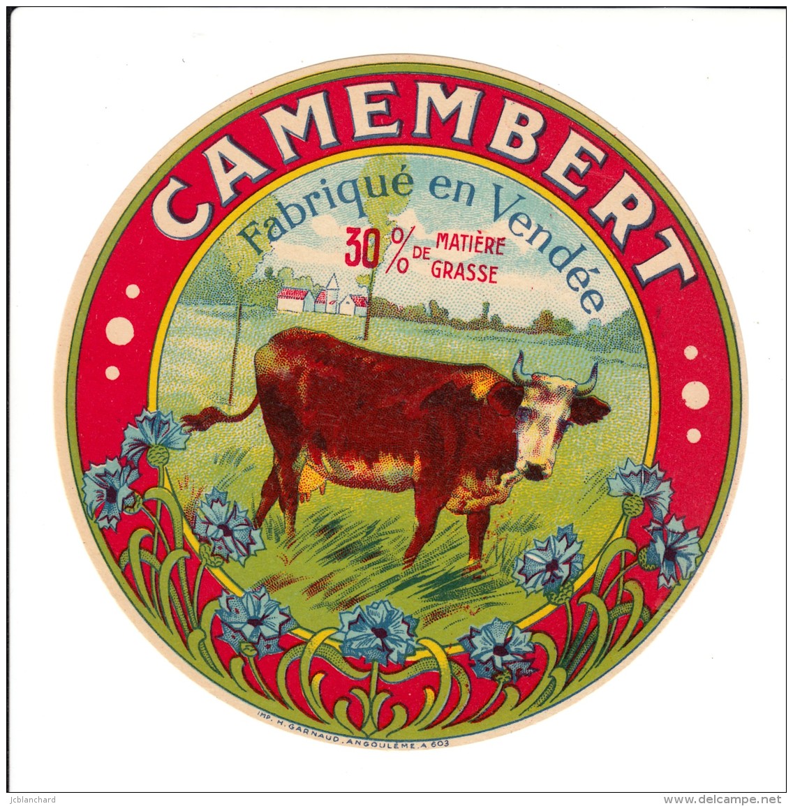 Etiquette De Fromage Camembert Fabriqué En Vendée - 30 %. - Fromage