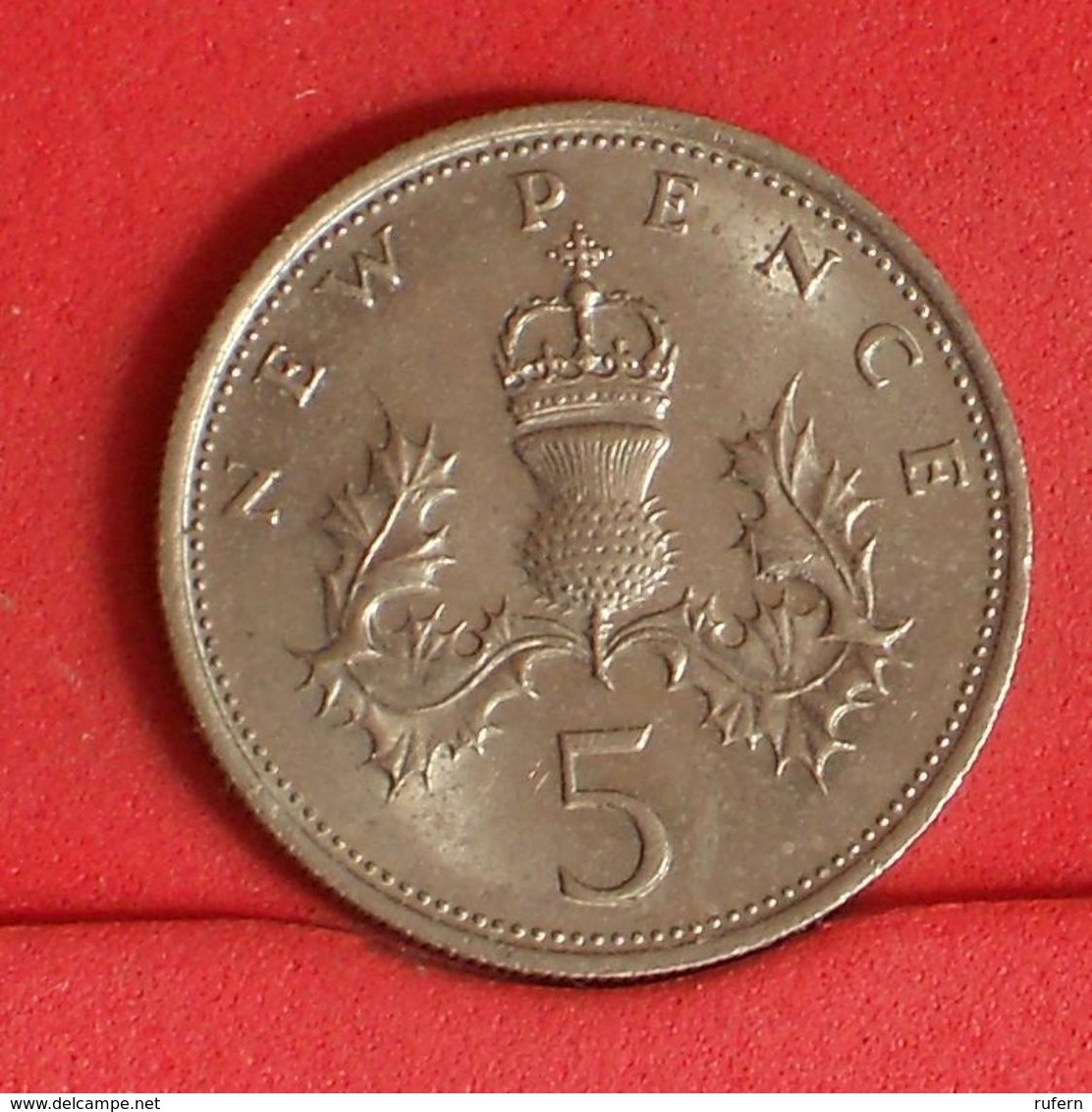 GREAT BRITAIN 5 PENCE 1970 -    KM# 911 - (Nº19918) - 5 Pence & 5 New Pence