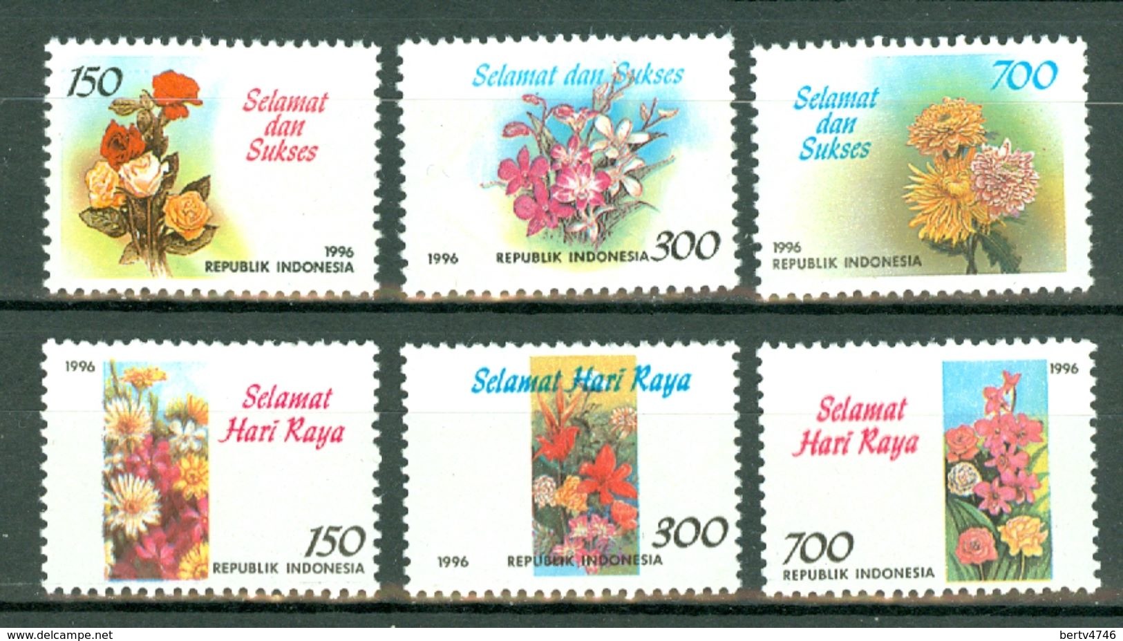 Indonesia 1996  ZB 1673/75**, 1688/90**, Yv. 1442/44**, 1456/58** MNH - Indonesia