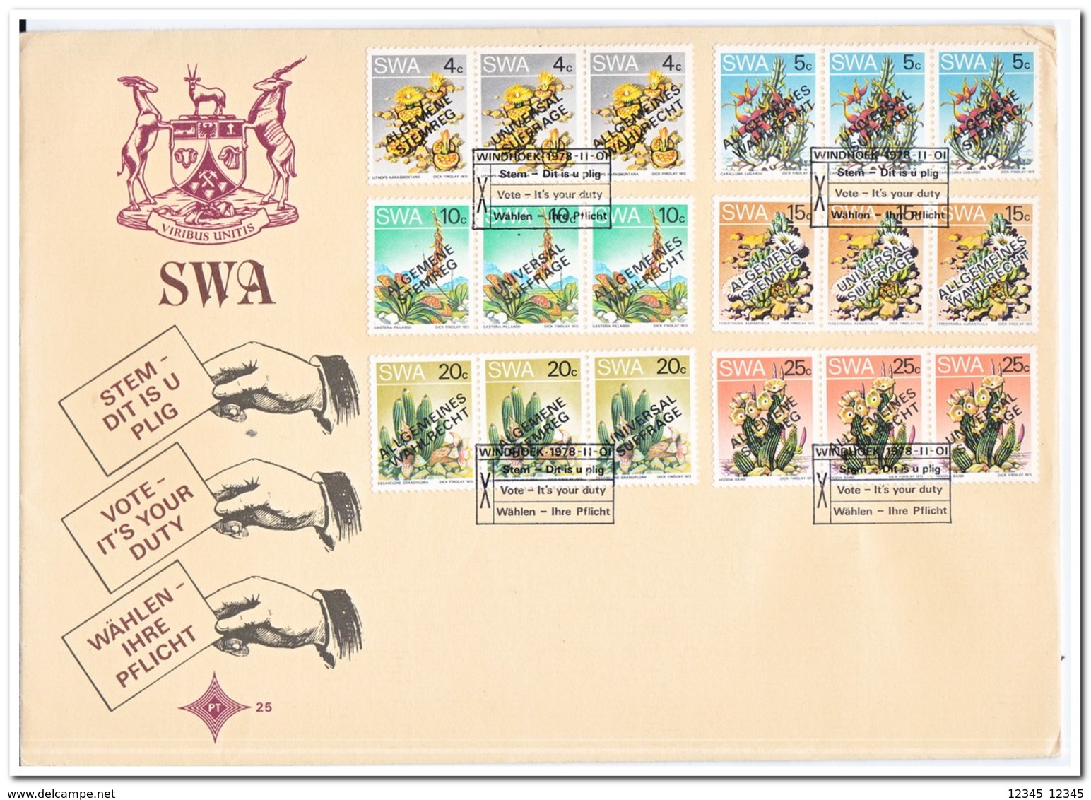 SWA 1978, Cacti, Overprint - Africa (Other)