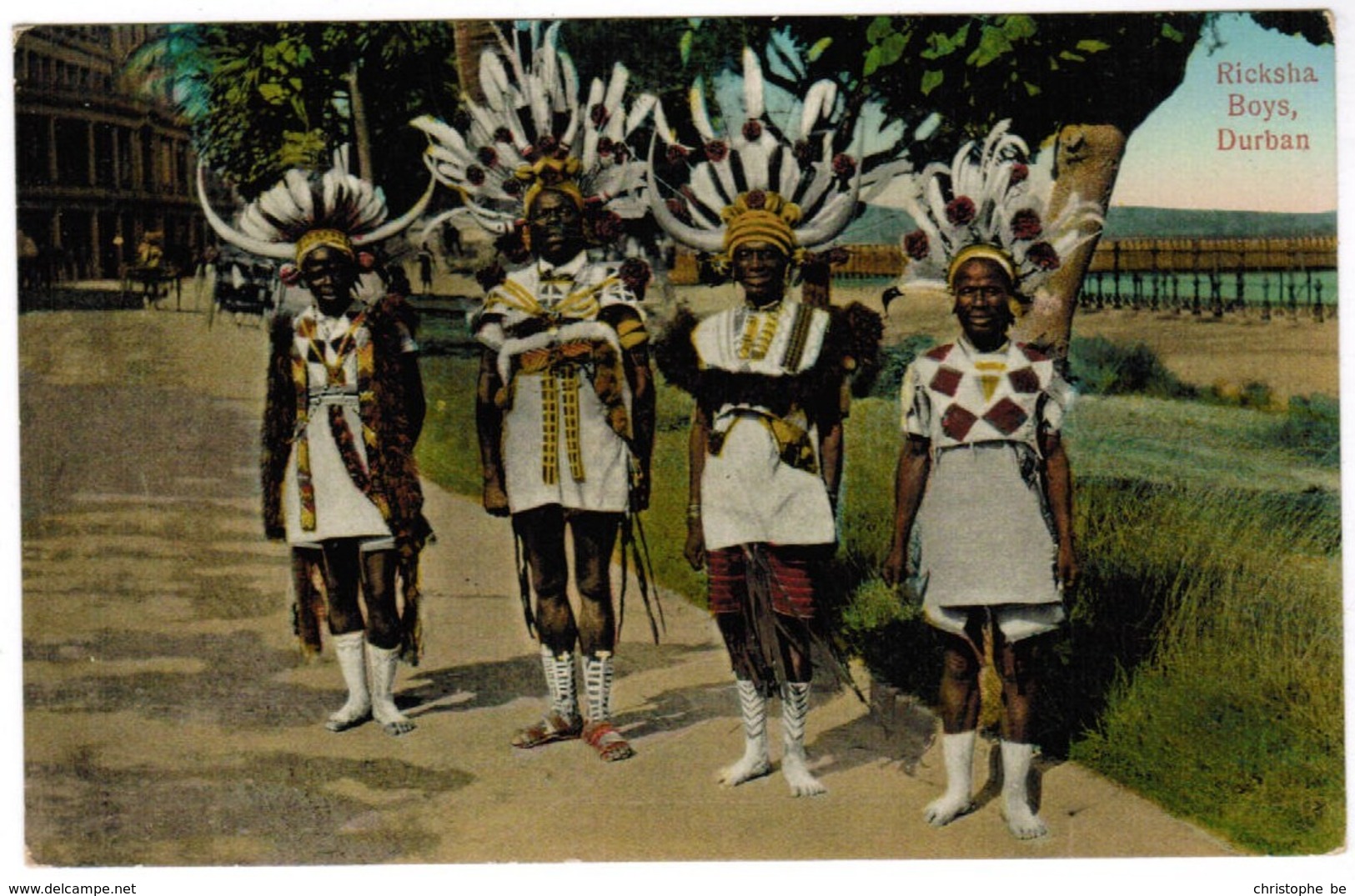 South Africa, Ricksha Boys, Durban, OLD Postcard (pk41539) - Afrique Du Sud