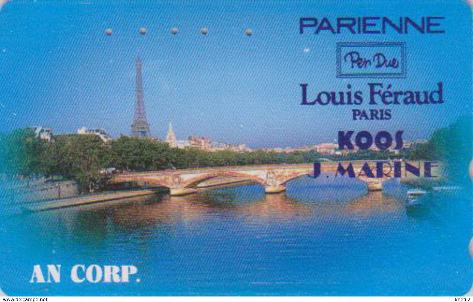 Télécarte Japon / 110-011 - FRANCE - PARIS TOUR EIFFEL & La Seine / Pub Mode LOUIS FERAUD - Japan Phonecard - Site 135 - Paysages