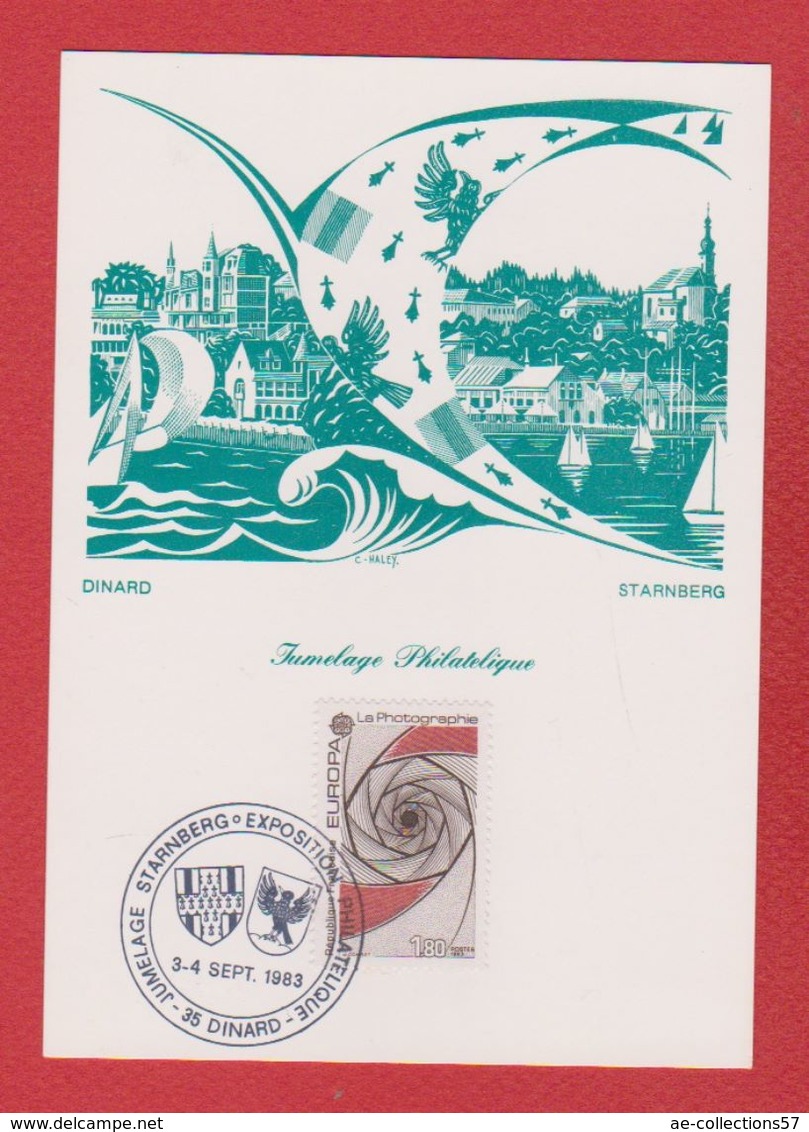 Carte Premier Jour  / Jumelage Philatélique Dinard Starnberg  / Dinard  / 3-4-1983/ N 885 - 1980-1989