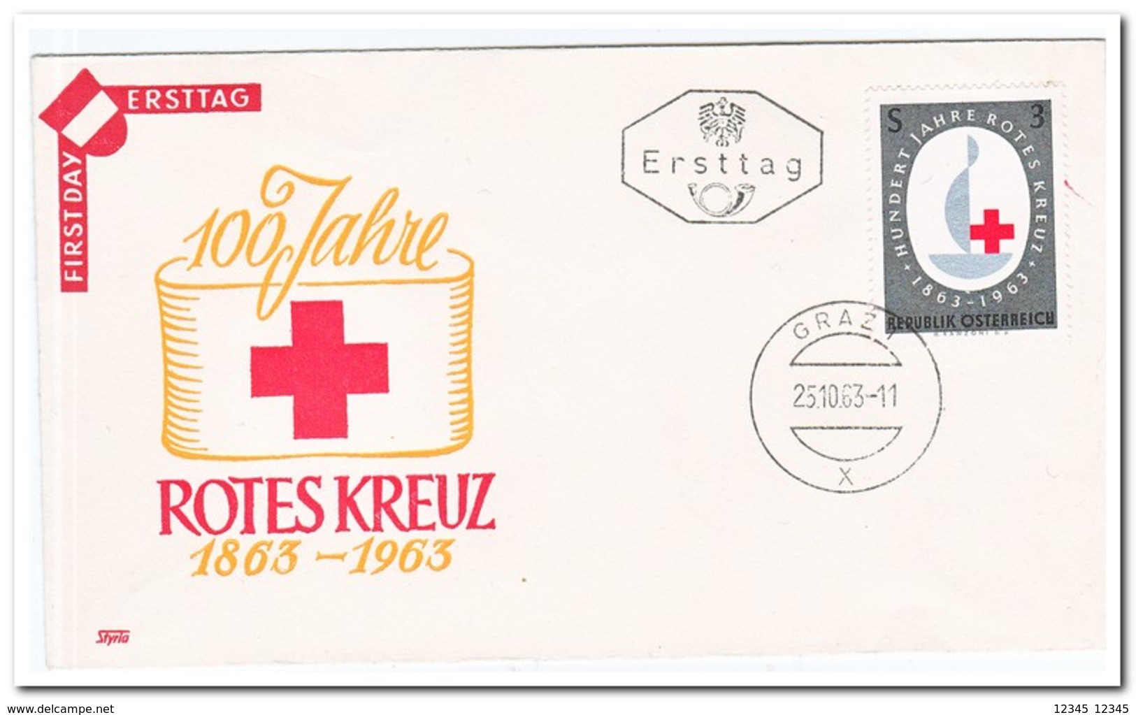 Oostenrijk 1963, Red Cross - FDC