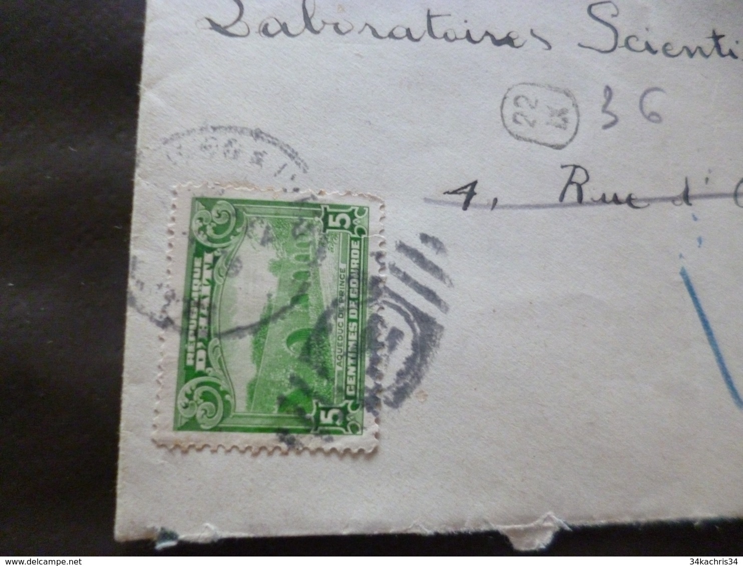 Lettre Haïti Avec 4 TP Anciens Pour Paris Port Au Princes 03/02/1939 - Haïti