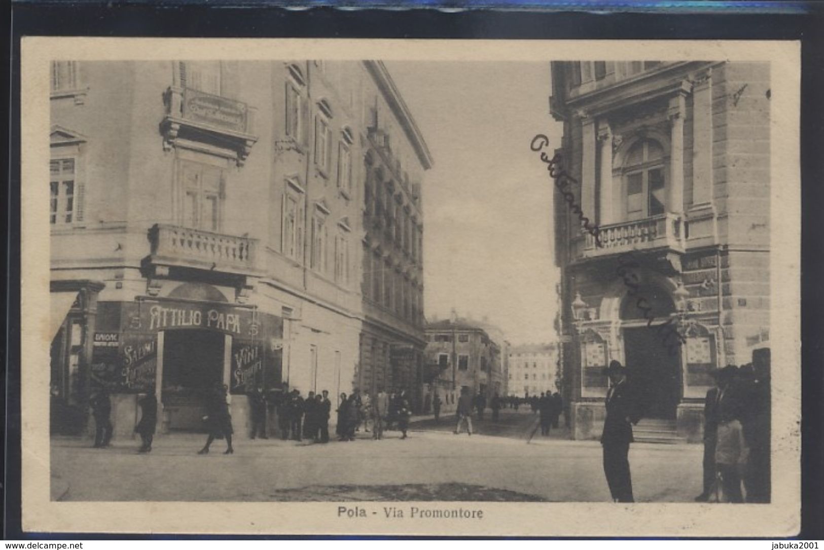 CROATIA POLA PULA STREET SCENE VIA PROMONTORE OLD POSTCARD #06 - Kroatien