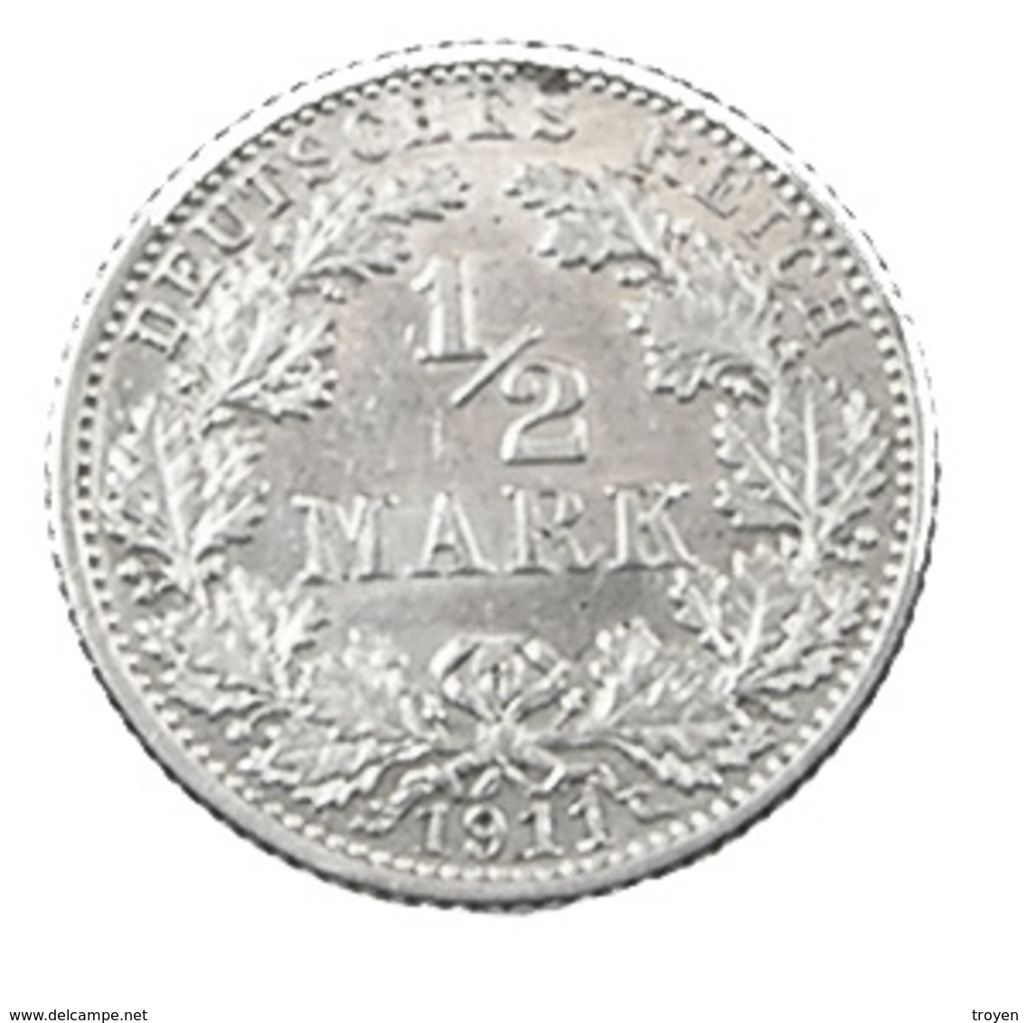 1/2 Mark - Allemagne - 1911 G - Argent - Sup - - 1/2 Mark