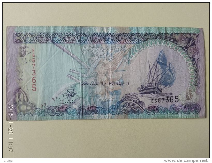 5 Rupie 2000 - Maldive