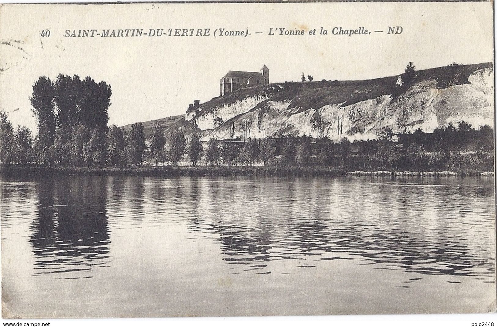 CPA -  Saint Martin Du Tertre - L'Yonne Et La Chapelle - Saint Martin Du Tertre