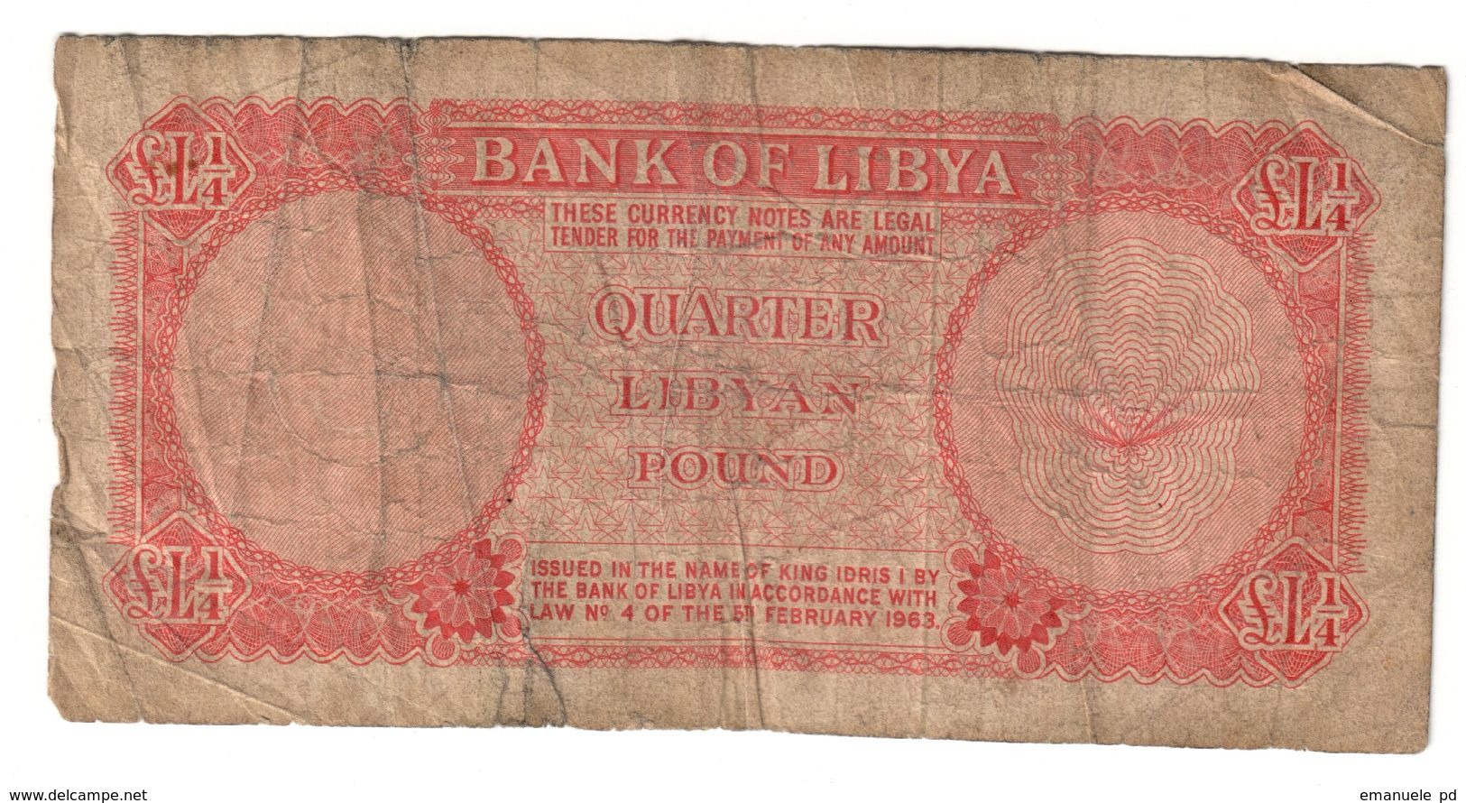 Libya 1/4 Pound 1967 - Libia