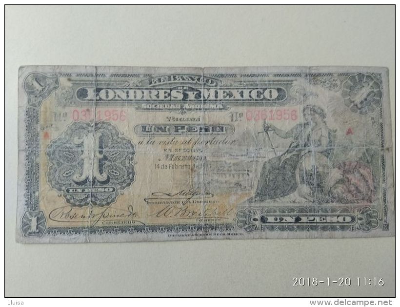 1 Peso 1914 - Messico