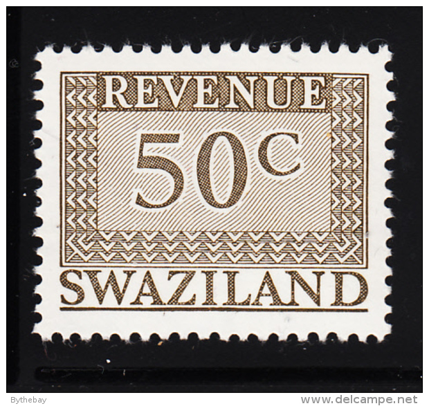 Swaziland 1975-77 MNH 50c Grey-brown Revenue - Swaziland (1968-...)