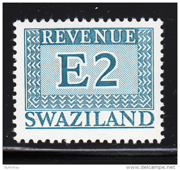 Swaziland 1975-77 MNH E2 Blue-green Revenue - Swaziland (1968-...)