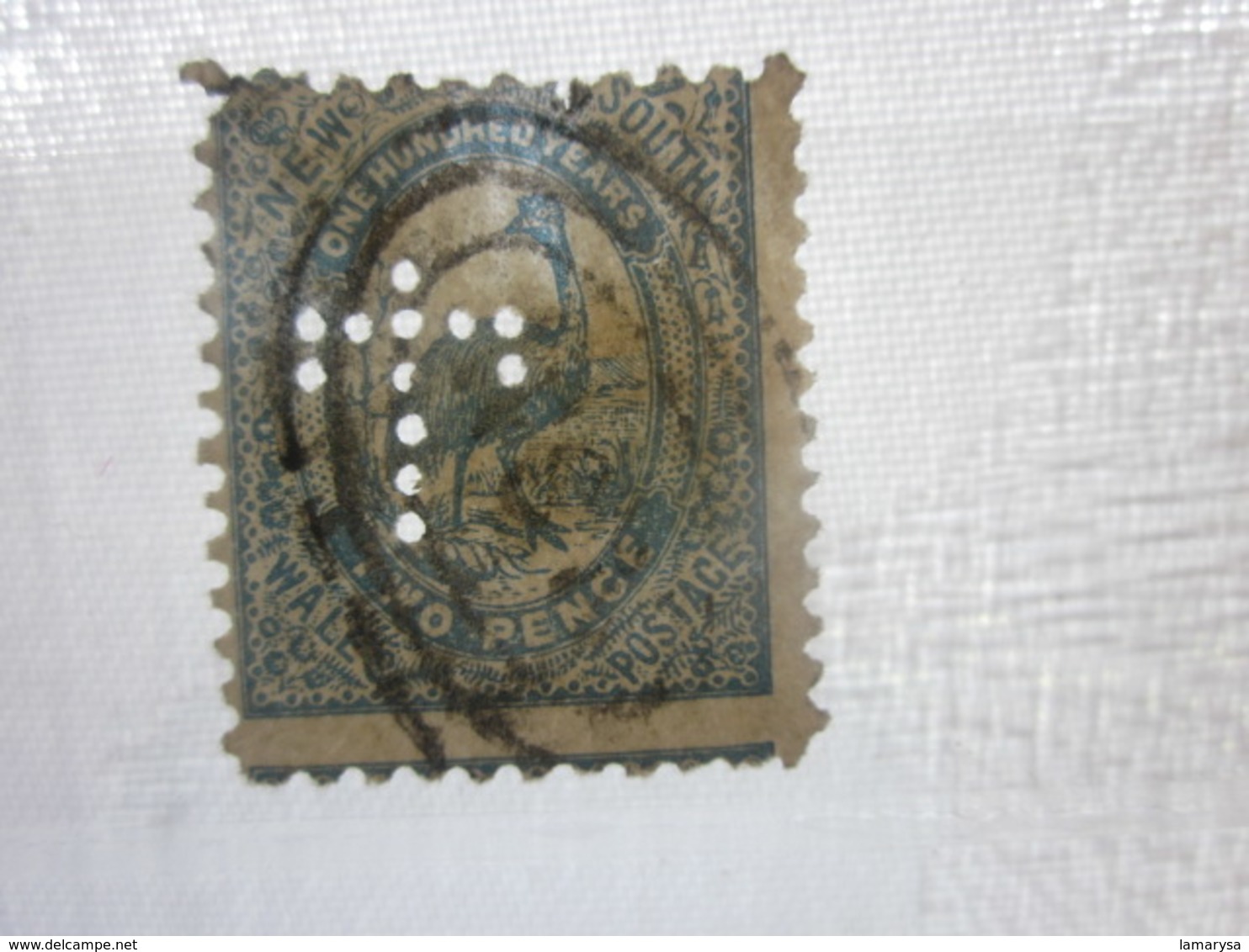 Stamp Timbre AUSTRALIE COLONY NEW SOUTH WALES Perforés Perforé Perforés Perfin Perfins Stamps Perforated Perforations - Perfins